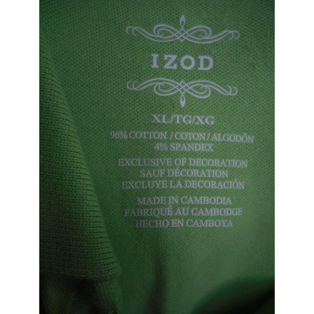 Izod Women's Size XL Spring Green cotton blend short sleeve Polo Shirt - Picture 2 of 3